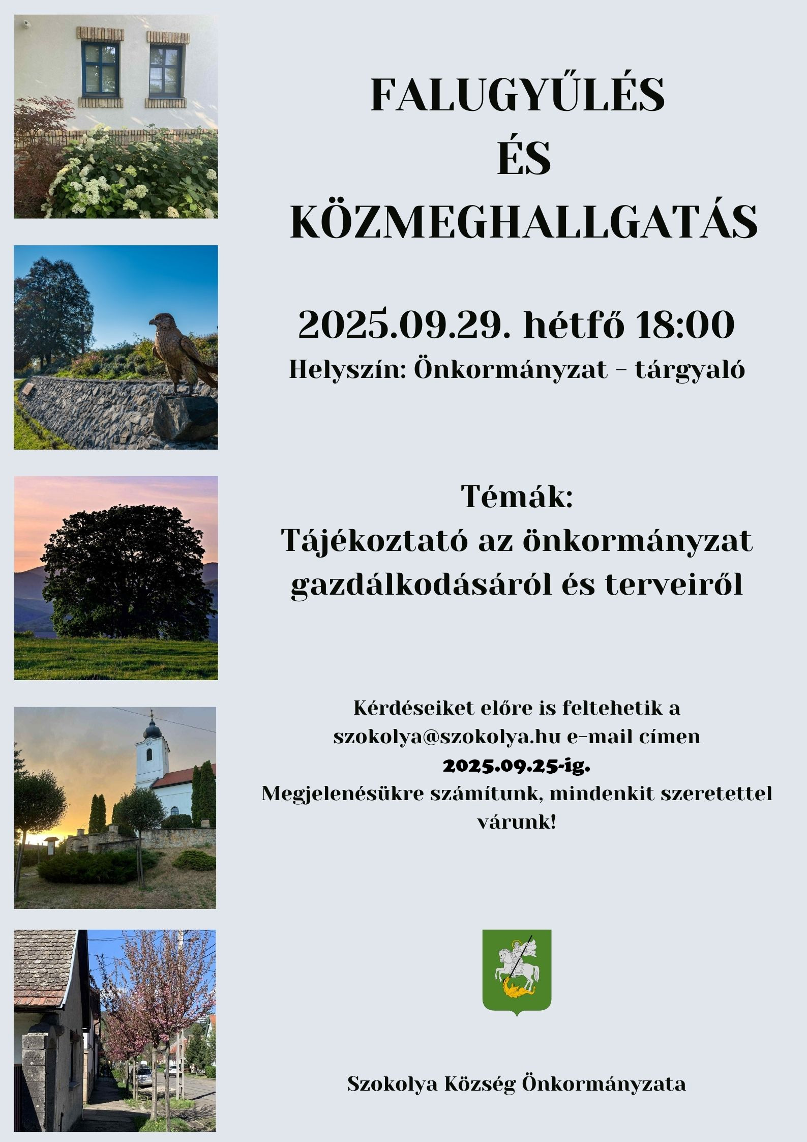 falugyűlés és közmeghallgatás - 2025.09.29.